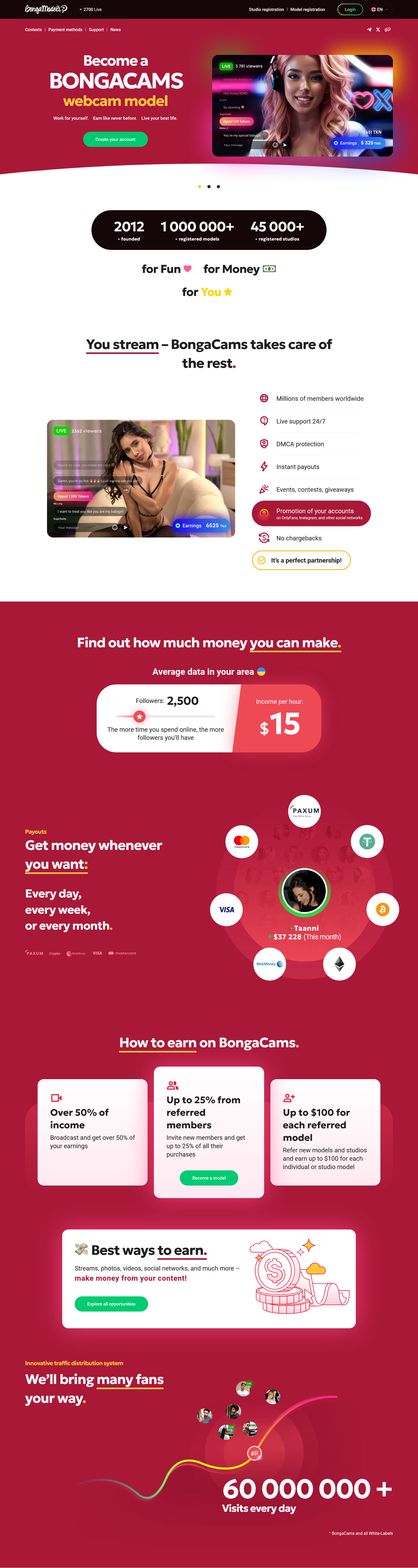 EARNINGS FOR WOMEN AND MEN AS A WEB MODEL WITHOUT LEAVING HOME