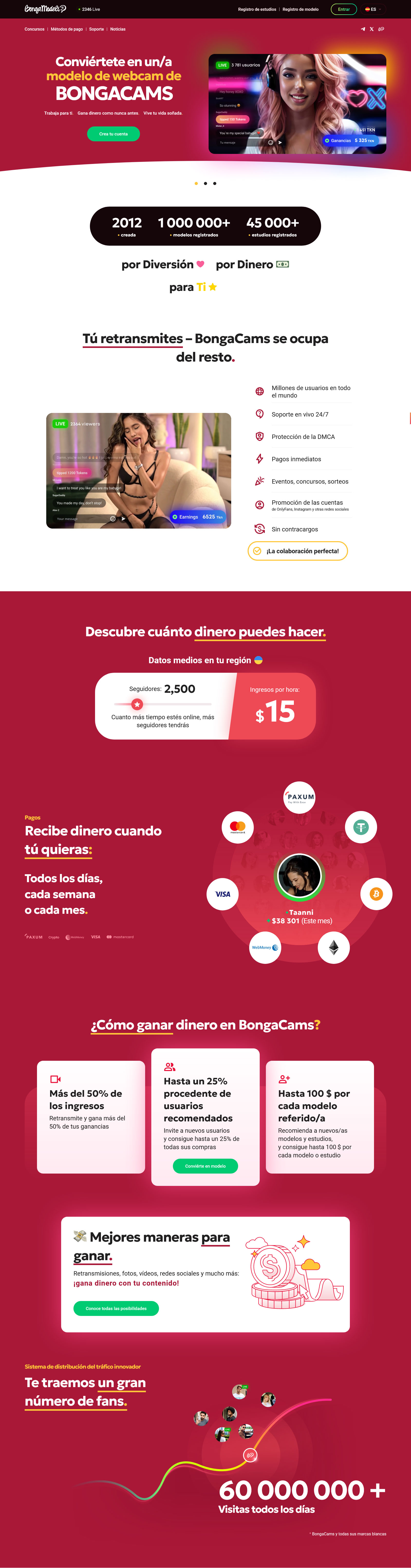 CONVIÉRTETE EN MODELO WEBCAM CON ASISTENCIA CONTINUA CON ATENCIÓN TÉCNICA LAS 24 HORAS